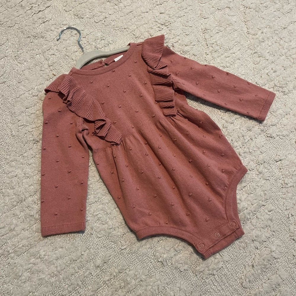Carter's Dusty Rose Ruffled Bodysuit